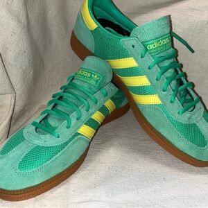 Adidas Men's Handball Spezial Energy Green / Pure Sulfur with gum sole Size:11